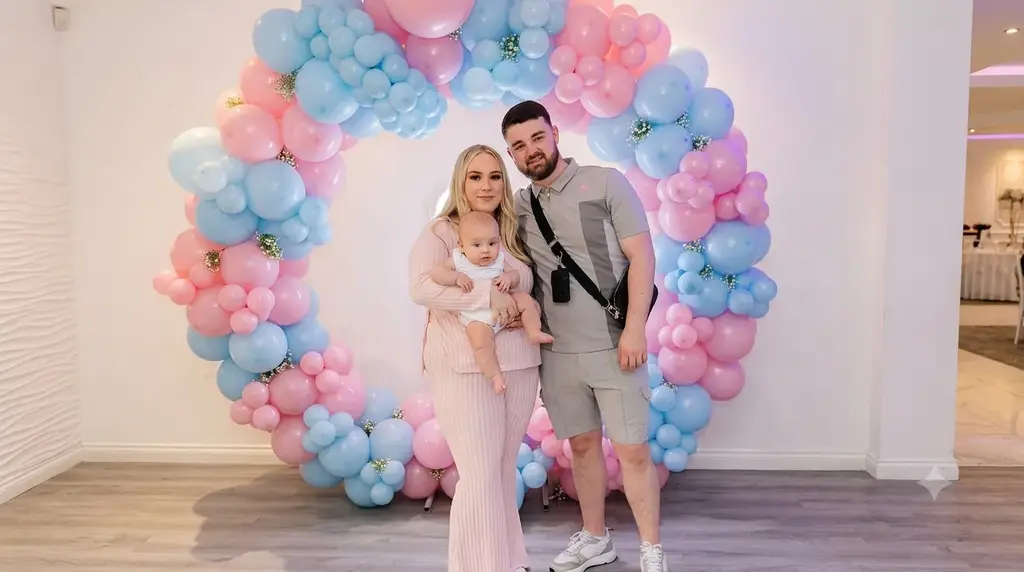 Oh Baby Reveal celebration package styled at the Notesable Events party venue in Bebington, Wirral